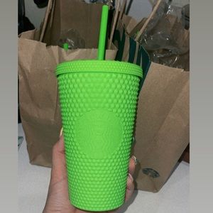 2021 matte green studded 12oz cold tumbler, Halloween Starbucks collection